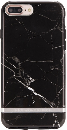 Richmond And Finch Black Marble - Silver iPhone 6/6S/7/8 PLUS Cover