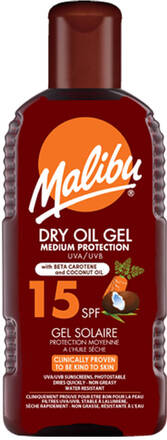 Malibu Dry Oil Gel With Beta Carotene SPF 15 200 ml