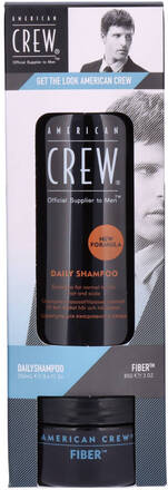 American Crew - Get The Look (Daily Shampoo+Fiber wax) Gift Set