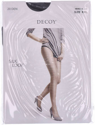 Decoy Silk Look (20 Den) Nearly Black XXL