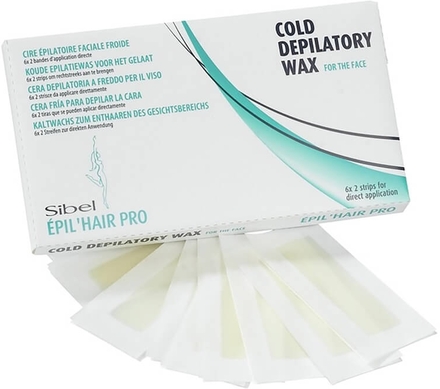 Sibel Cold Depilatory Wax Strips For Face Ref. 7411301 6 stk.
