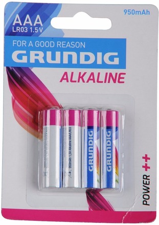 Grundig alkaline batterijen AAA 4x stuks