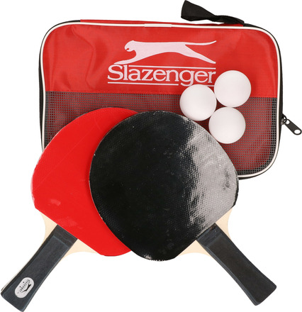 Tafeltennis/Ping Pong set met 2 batjes en 3 ballen in opbergtas