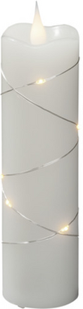 Dekorationsljus El Vaxljus varmvita micro LED timer 4/8h 2xAA Gnosjö Konstsmide