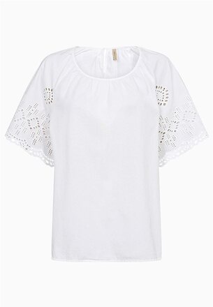 Bluse med hulbroderi SC-Milly