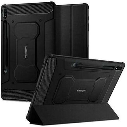 Spigen Rugged Armor PRO Sam Tab S7 + / S8 + Plus 12,4 sort / sort ACS01607