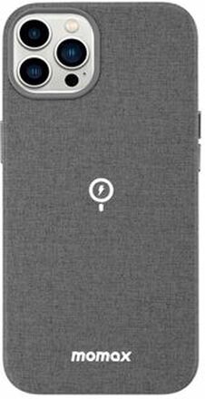 MOMAX til iPhone 13 mobiltelefon taske hårdt pc+mikrofiber læder+PU læder telefonskal magnetisk opl