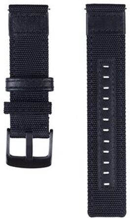 Universal 22mm Nylon Woven with Genuine Leather Wrist Strap for Samsung Galaxy Watch 46mm etc.