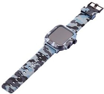 Armor Style Waterproof Camo Leopard Print Protective Case and Strap for Apple Watch Series 3/2/1 42m