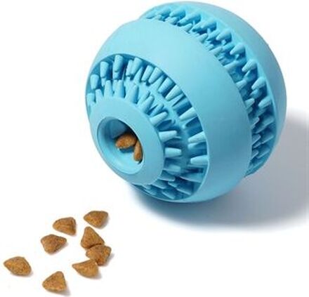 Naturgummi, rund bold til kæledyrsfoder Dispensering af godbid Legetøj Hundetænder Rengøring Tyggebi