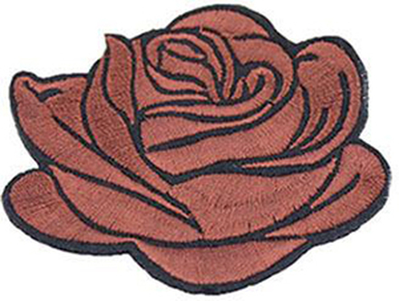 Brun Ros Patch 6 cm