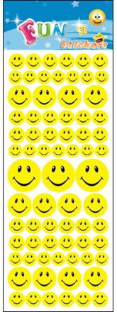 72 stk Klistermärken av Gula Smileys