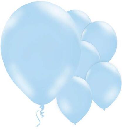 10 stk Store Blå Ballonger 28 cm