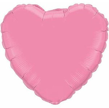 Rosa Folieballong med Hjärtform 45 cm
