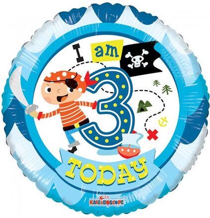 Happy 3 Birthday Boy - Folieballong 46 cm