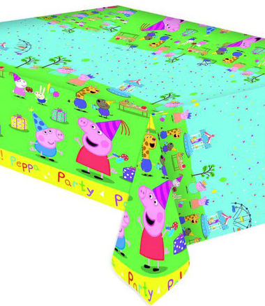 120x180 cm Plastduk med Födelsedagsmotiv - Peppa Pig