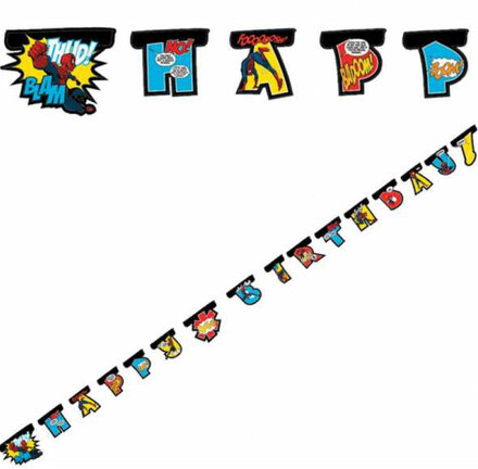 Happy Birthday Banner 210 cm - Ultimate Spider-Man