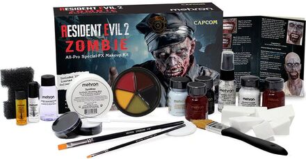 Resident Evil 2 Zombie Makeup Kit - Komplett Deluxe Zombie Sminkset 21 Delar