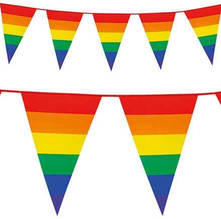 Rainbow Banner med Stora Vimplar 8 Meter