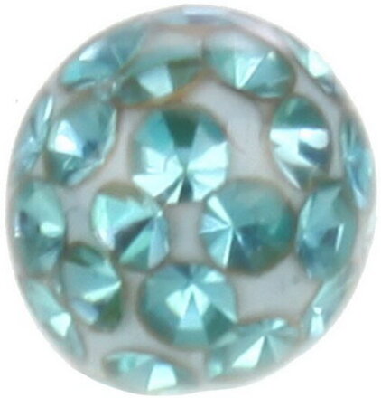 Shiny Stones Ljus Blå - 4 mm Akrylkula till 1,2 mm stång