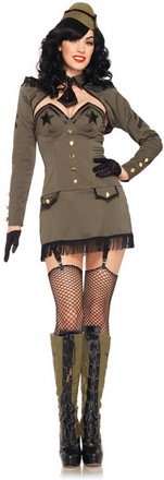 Pin Up Army Girl - Komplett Kostym