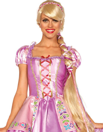 DeLux Rapunzel Inspirerad Blond Peruk 1 Meter
