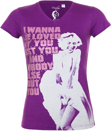 Lila Marilyn Monroe T-shirt till Dam