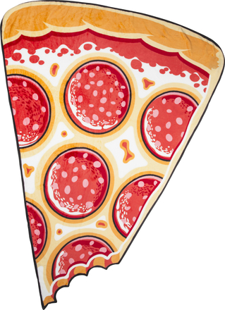 Mjuk Pizzabit Fleecepläd 150 cm