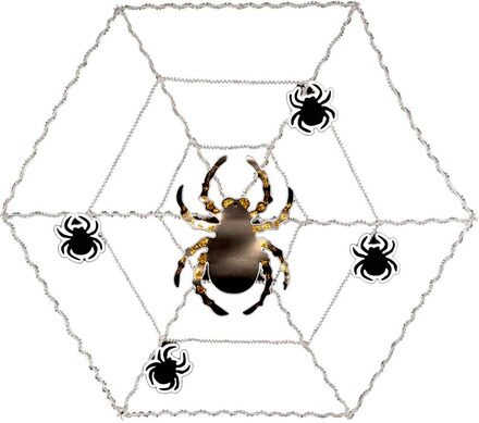 Spindelnät med Spindlar - Vägg/Dörr Dekoration