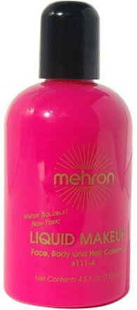 Liquid Mehron Makeup for Face, Body & Hair - 30 ml - Fluorescent Glow Orange (UV/BLACK LIGHT-Smink)