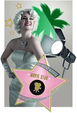 Movie Star Pappdekoration 39x26 cm - Hollywood Fame
