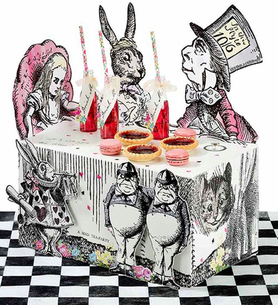 Tea Party Kakstativ / Bordsdekoration 44x37 cm - Vintage Alice