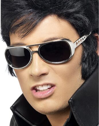 Elvis Presley - Silverfärgade Kostymglasögon