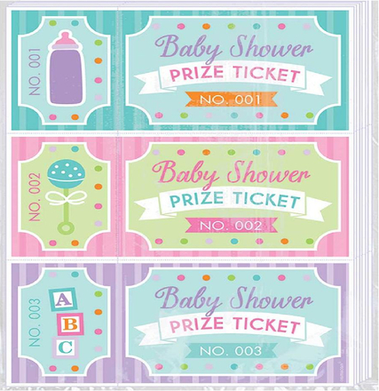 48 stk Babyshower Prize Ticket / Lott