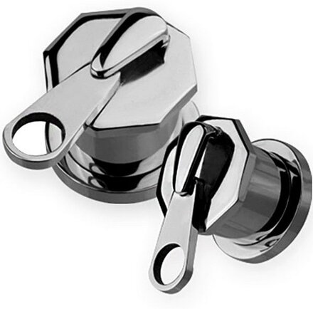 Zip It - Silverfärgad Piercing Plugg