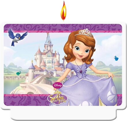 Tårtljus med Disneys Sofia 9x9 cm