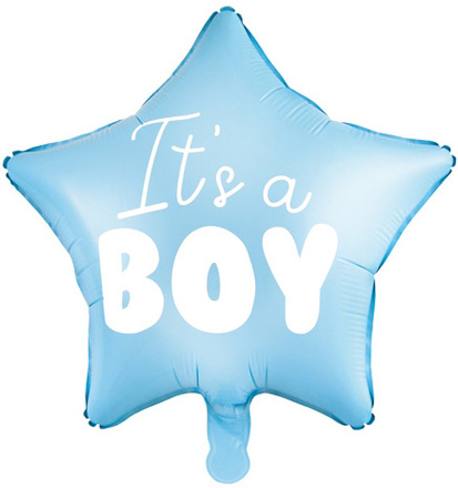 Its a Boy - Blå Stjärnformad Folieballong 48 cm