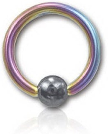 Multi Color Titan BCR med Hematite Ball