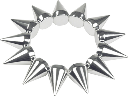 Silverfärgat Armband med Spike-Nitar