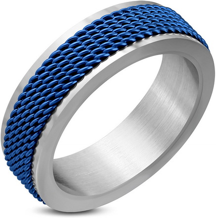 Metallic Blue Wire - Silverfärgad Stålring