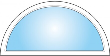 Dekorfönster Halvmåne helglas Modul 8x4