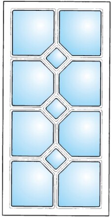 Dekorfönster Romb 3 Modul 6x12