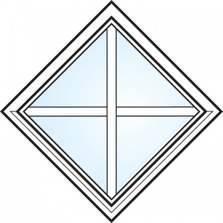 Fönster 3-glas energi argon fyrkant med spröjs nr 2