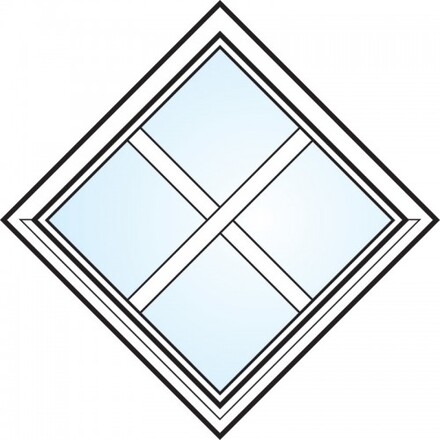Fönster 3-glas energi argon fyrkant med spröjs nr 1 öppningsbart