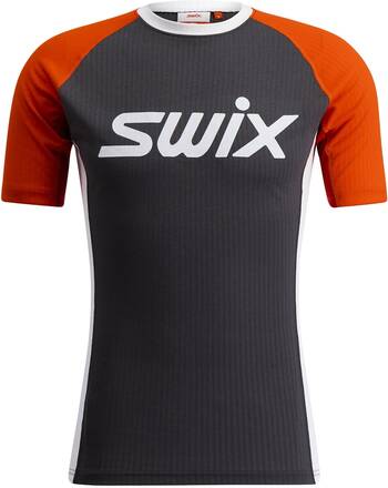 Swix Swix Men's Racex Classic Short Sleeve Magnet/Fiery Red Undertøy overdel XXL