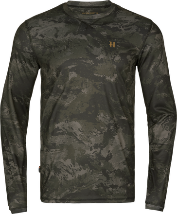 Härkila Härkila Men's Noctyx Camo LS T-Shirt Axis Msp Black Langermede trøyer XL