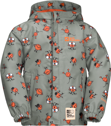 Jack Wolfskin Jack Wolfskin Kids' Smileyworld 2-Layer All Over Print Jacket Icon Mint Leaf Skaljackor 140