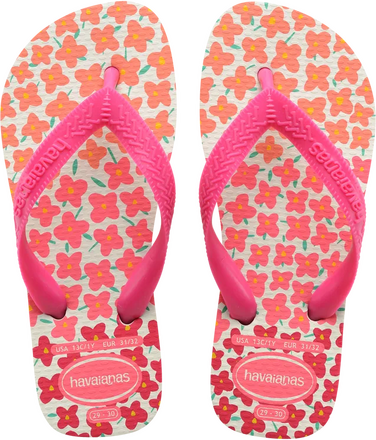 Havaianas Havaianas Kids' Flores Flip Flops White/Pink Flux Sandaler 33/34