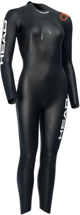 Head Head Women's Open Water Shell Wetsuit Black/Orange Svømmedrakter M