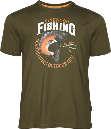 Pinewood Pinewood Men's Fish T-Shirt Green T-shirts XL